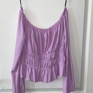 Off the shoulder lavender top NWT